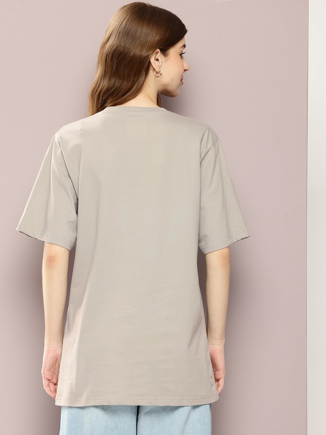 Womens Half Sleeve Round Neck Oversized Fit T-Shirts