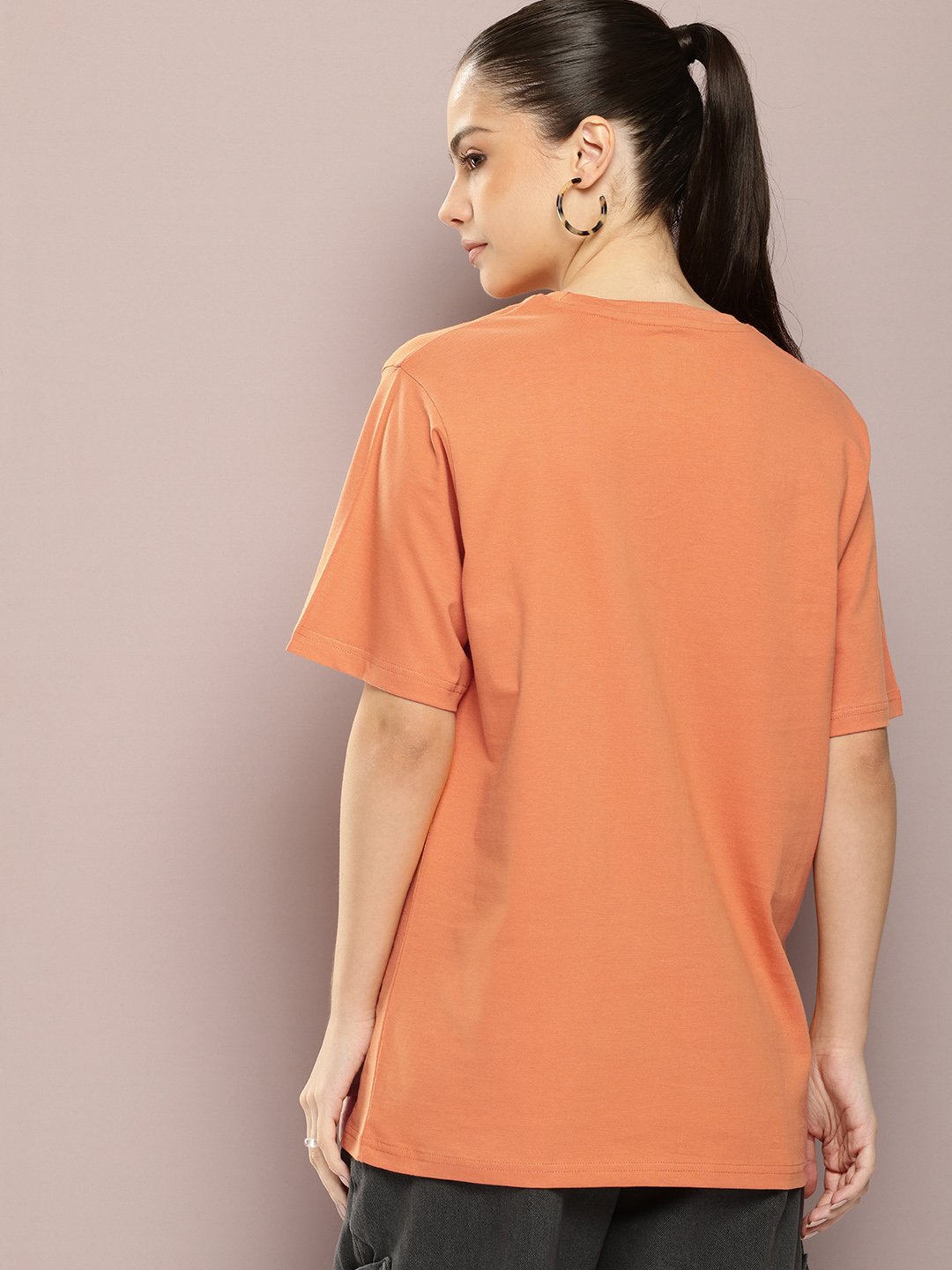 Womens Half Sleeve Round Neck Oversized Fit T-Shirts