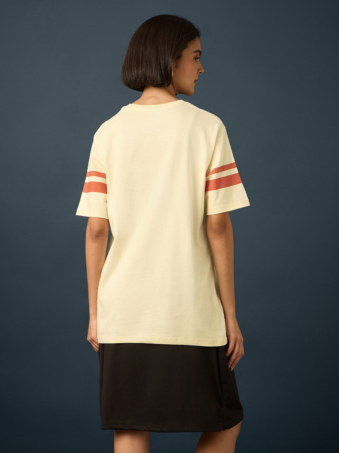 Womens Short Sleeve Printed Oversized Fit Tshirt 