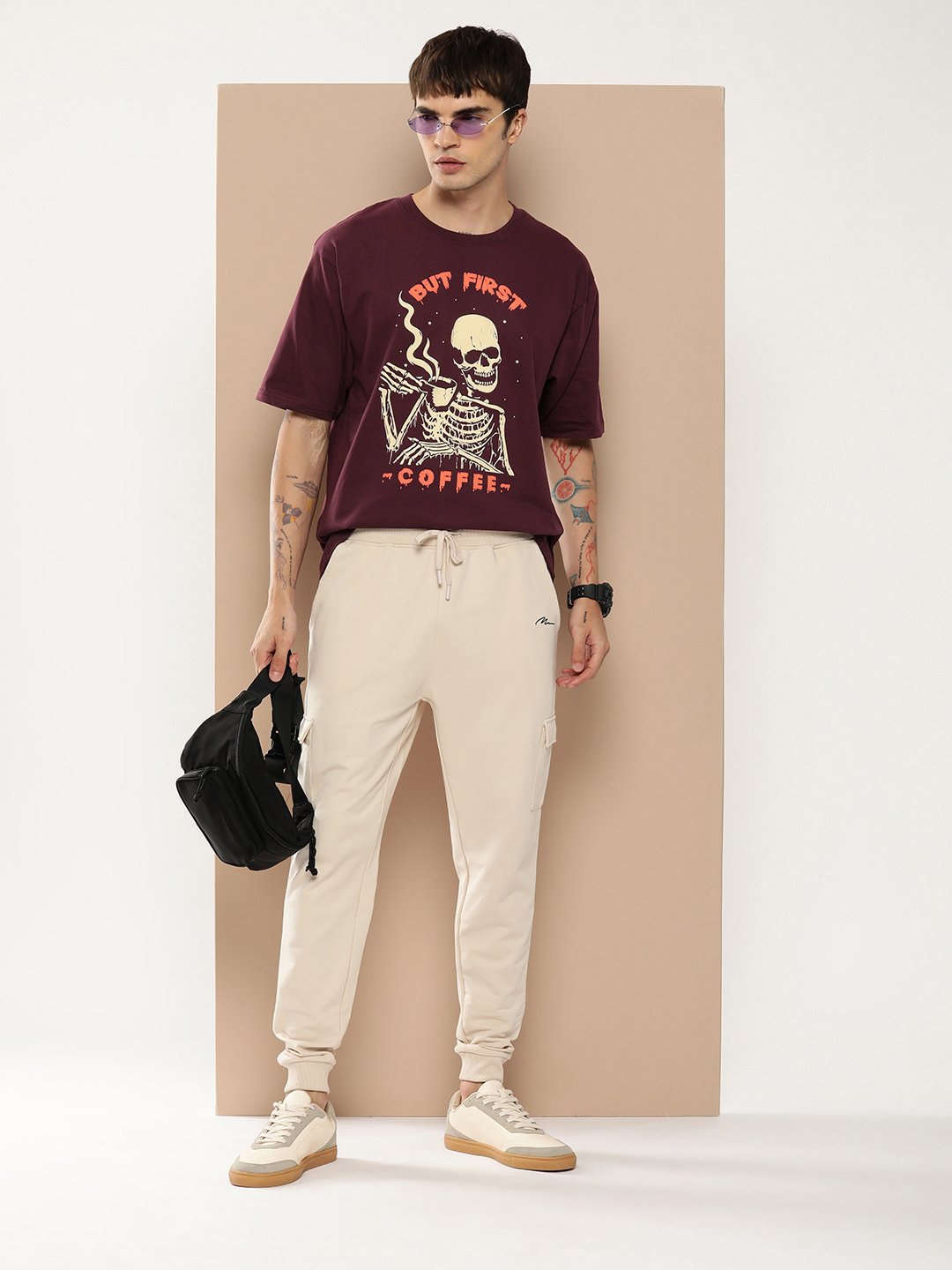 Mens Half Sleeve Round Neck Oversized Fit T-Shirts