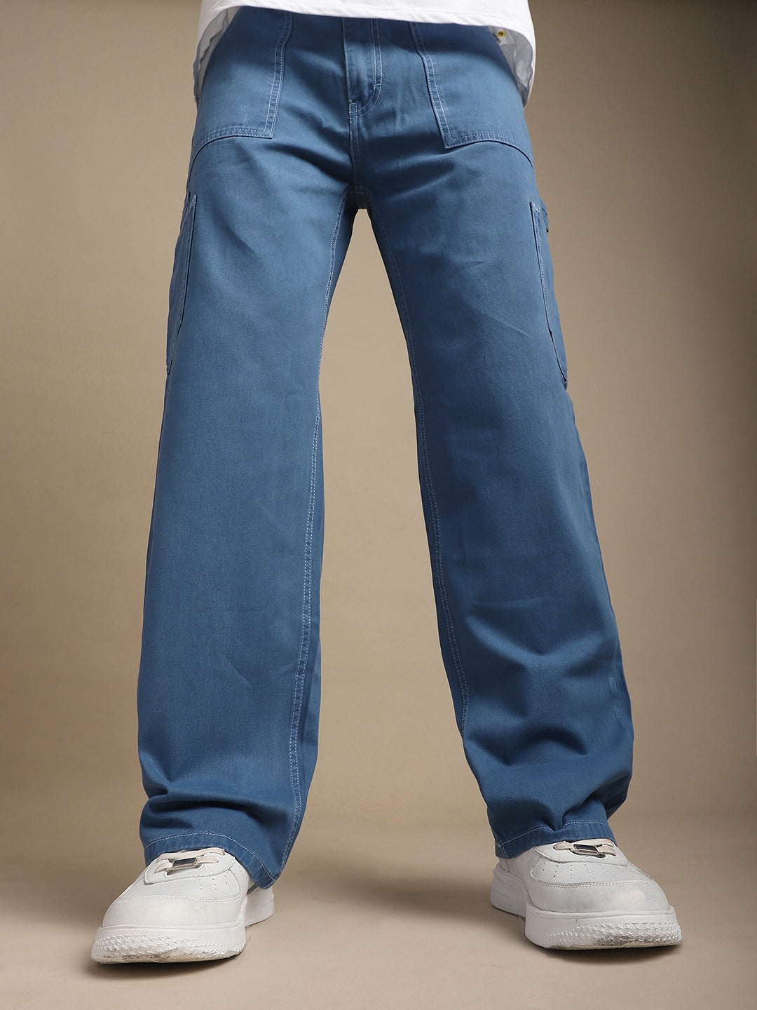 Men Plain Cargo Jeans