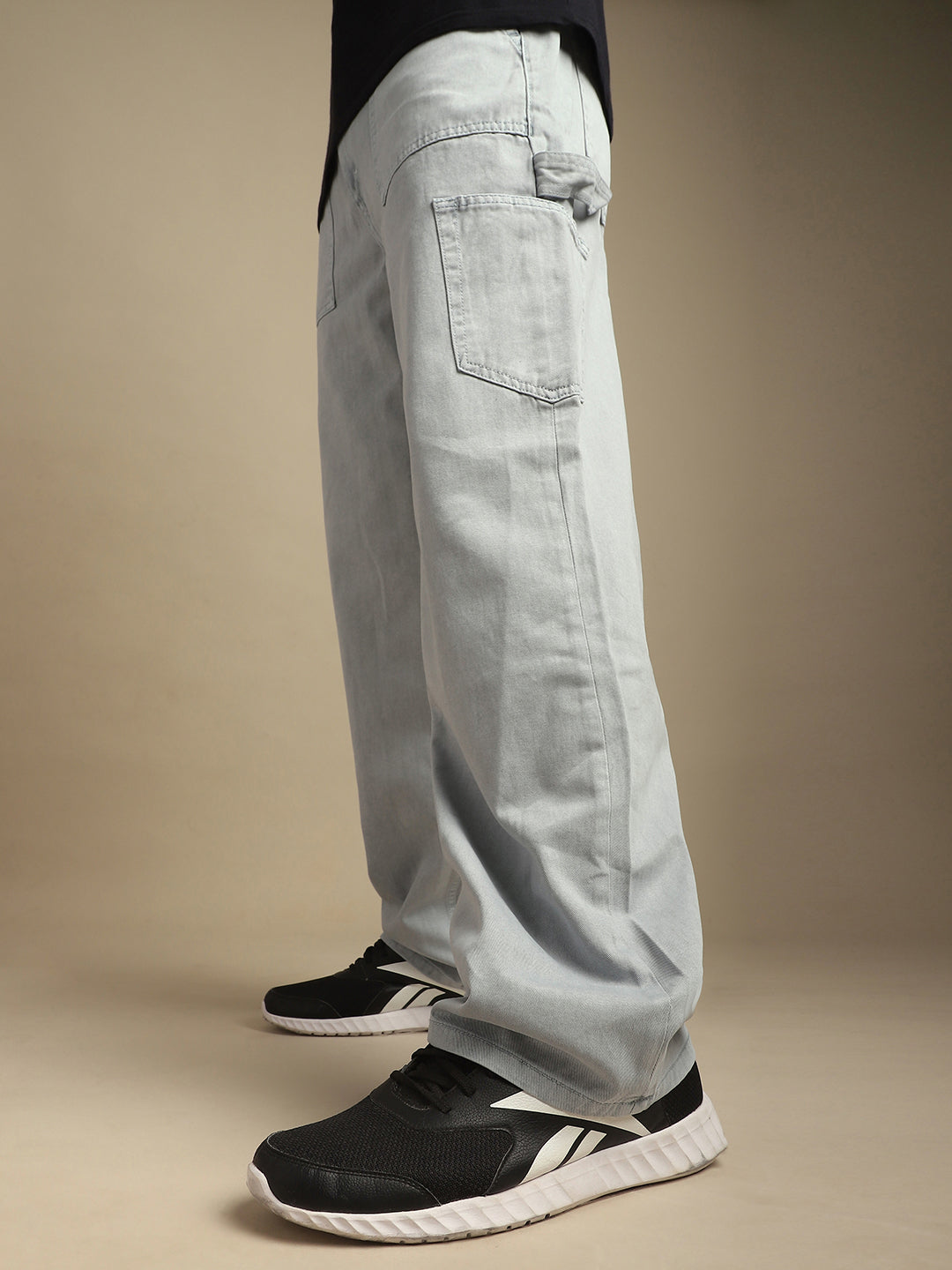 Men Plain Cargo Jeans