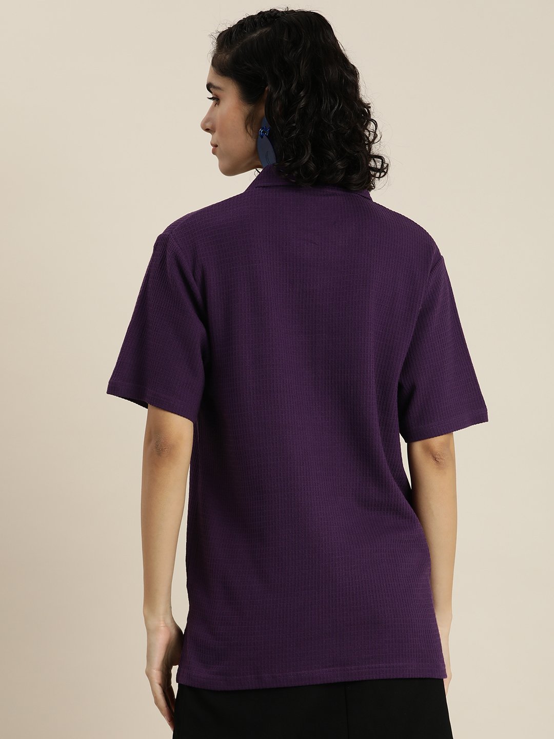Womens Half Sleeve Oversized Fit Polo T-Shirts