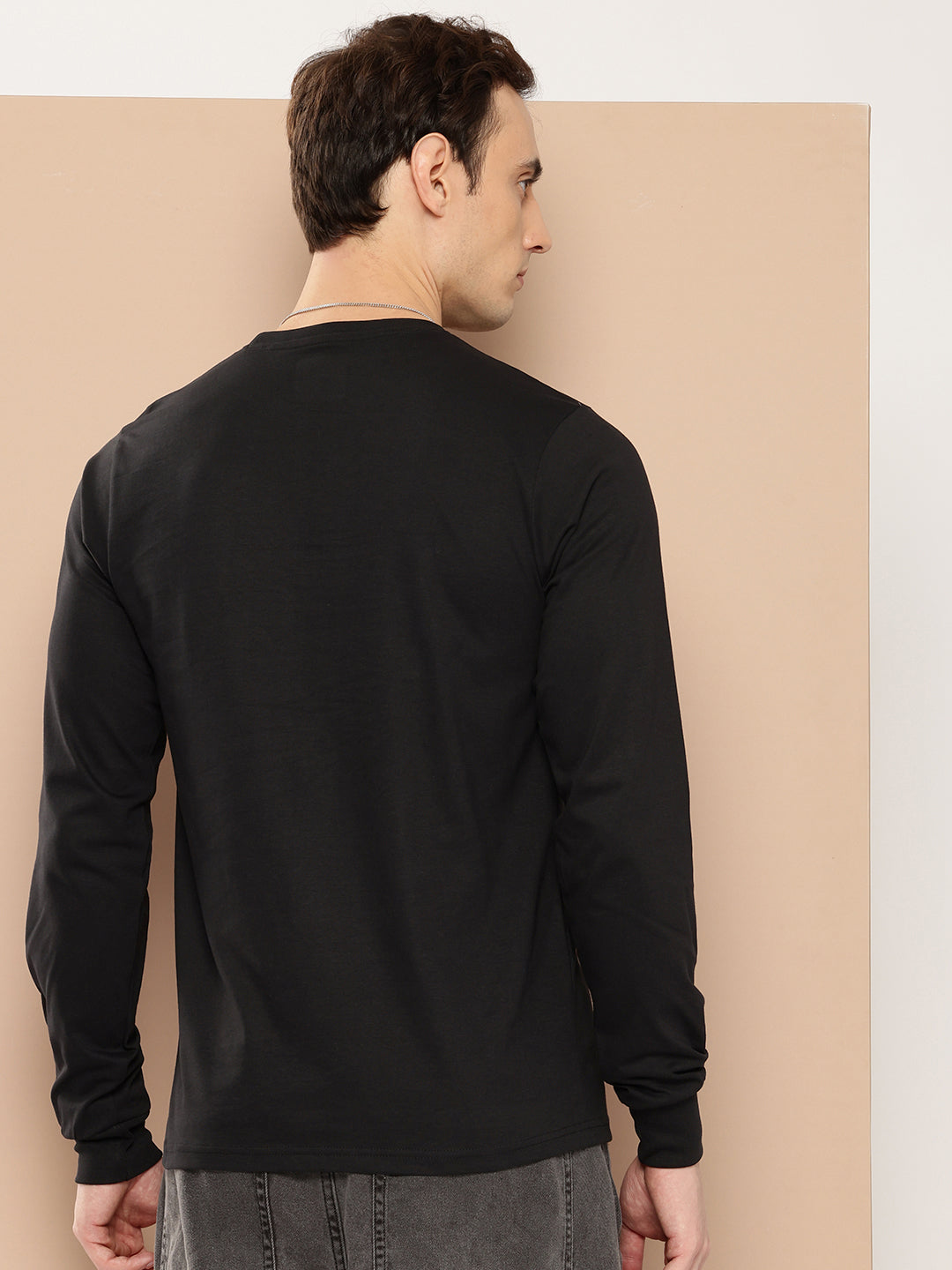 Mens Full Sleeve Round Neck Printed Regular Fit Tshirts