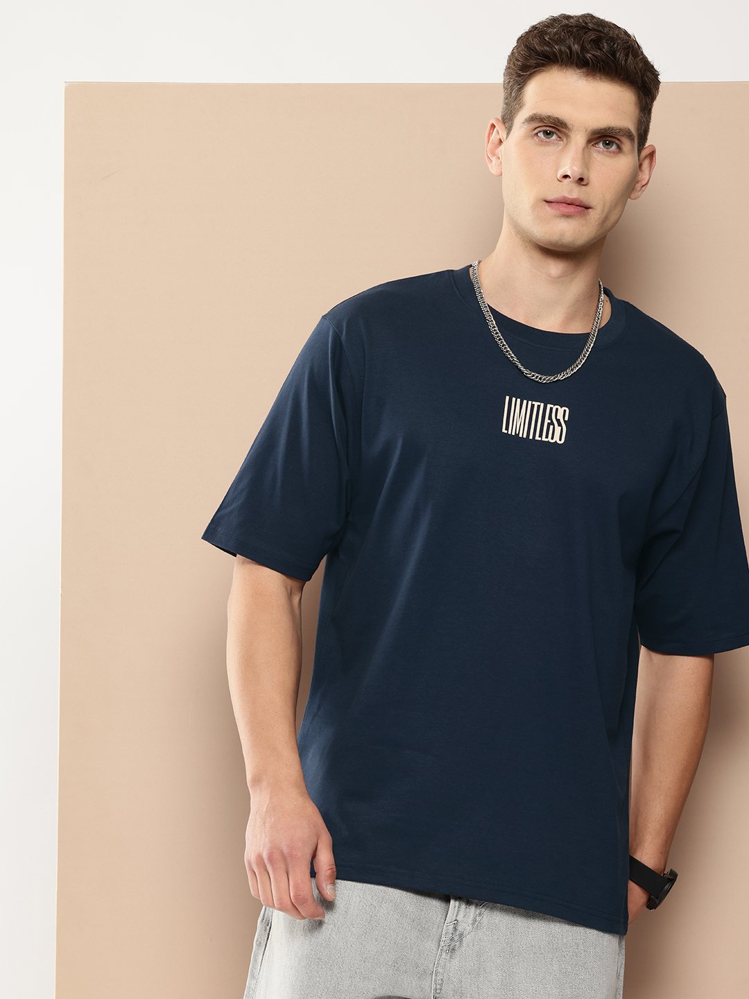 Mens Half Sleeve Round Neck Oversized Fit T-Shirts