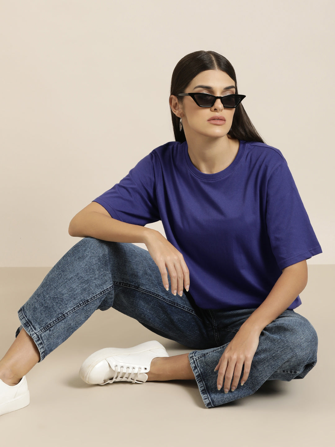 Womens Half Sleeve Oversized Fit Polo T-Shirts