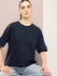 Womens Half Sleeve Round Neck Solid Oversized Fit Tshirts