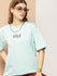 Womens Half Sleeve Round Neck All-Over Printed Oversized Fit Tshirts