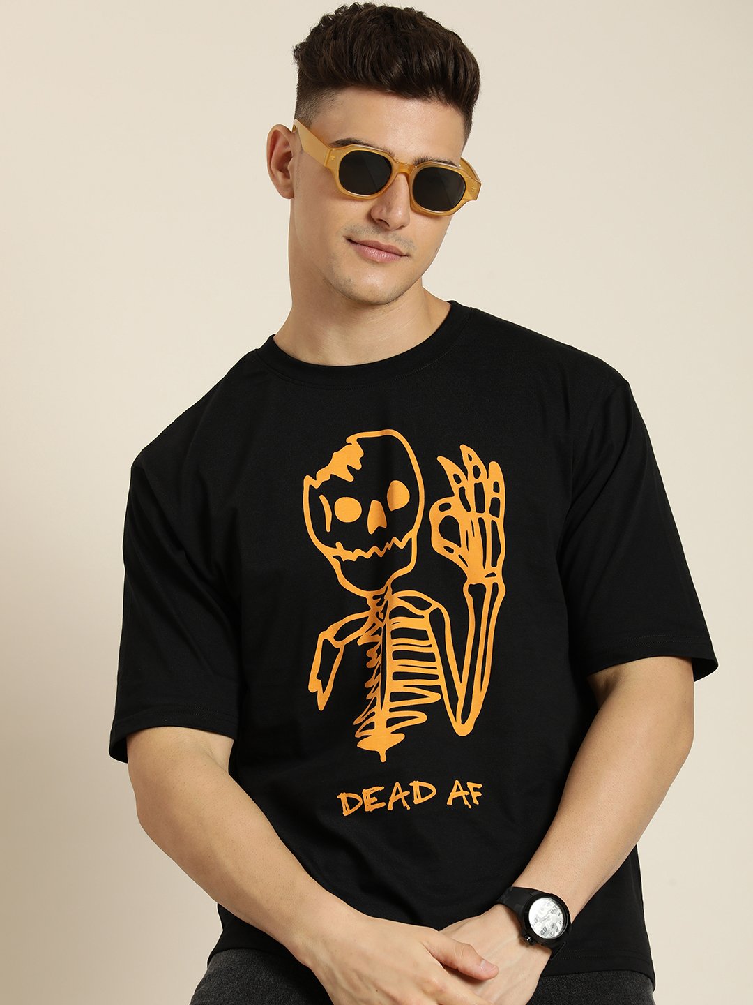 Mens Half Sleeve Round Neck Oversized Fit T-Shirts
