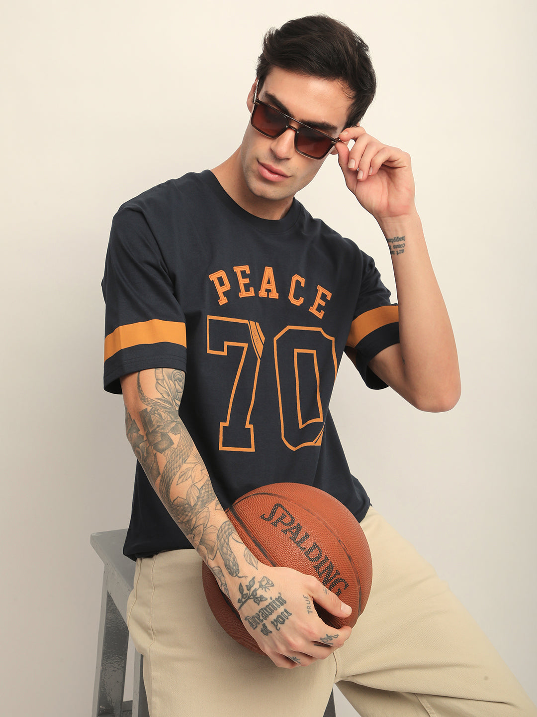 Mens Half Sleeve Round Neck Printed Oversized Fit Tshirts