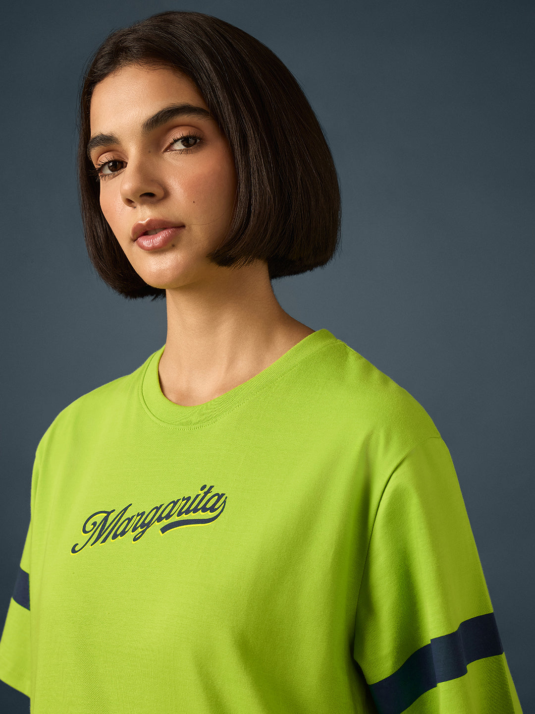 Womens Short Sleeve Printed Oversized Fit Tshirt 