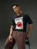 Mens Round Neck Half Sleeve Printed Oversized Fit Tshirt