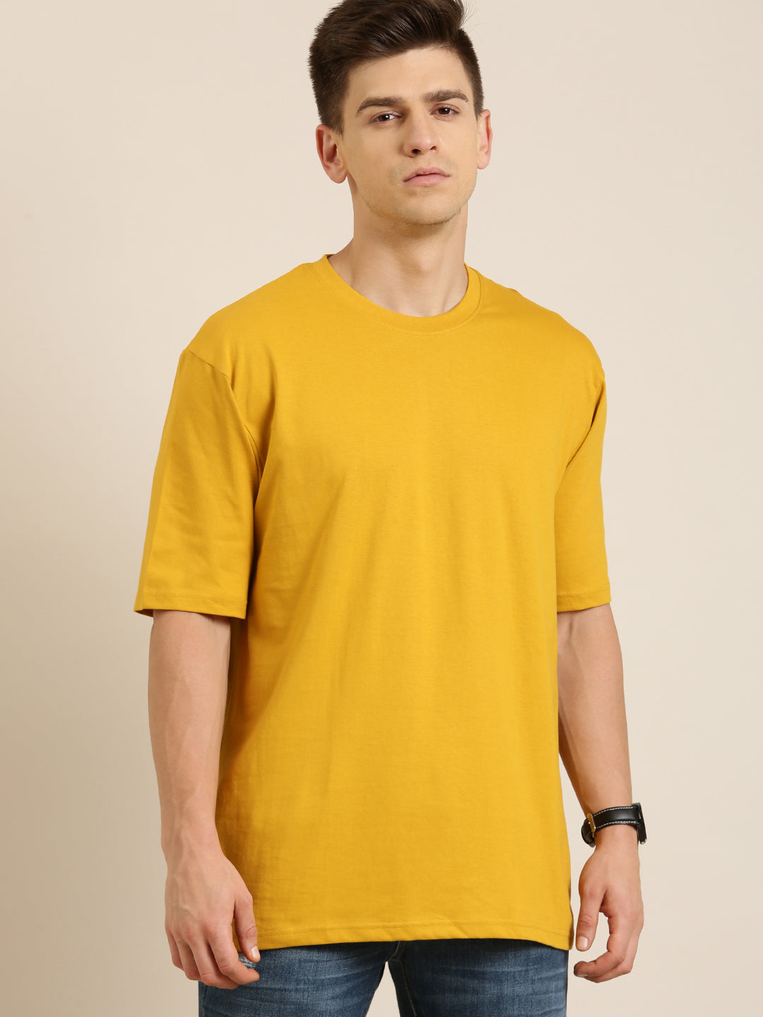 Mens Half Sleeve Round Neck Oversized Fit T-Shirts