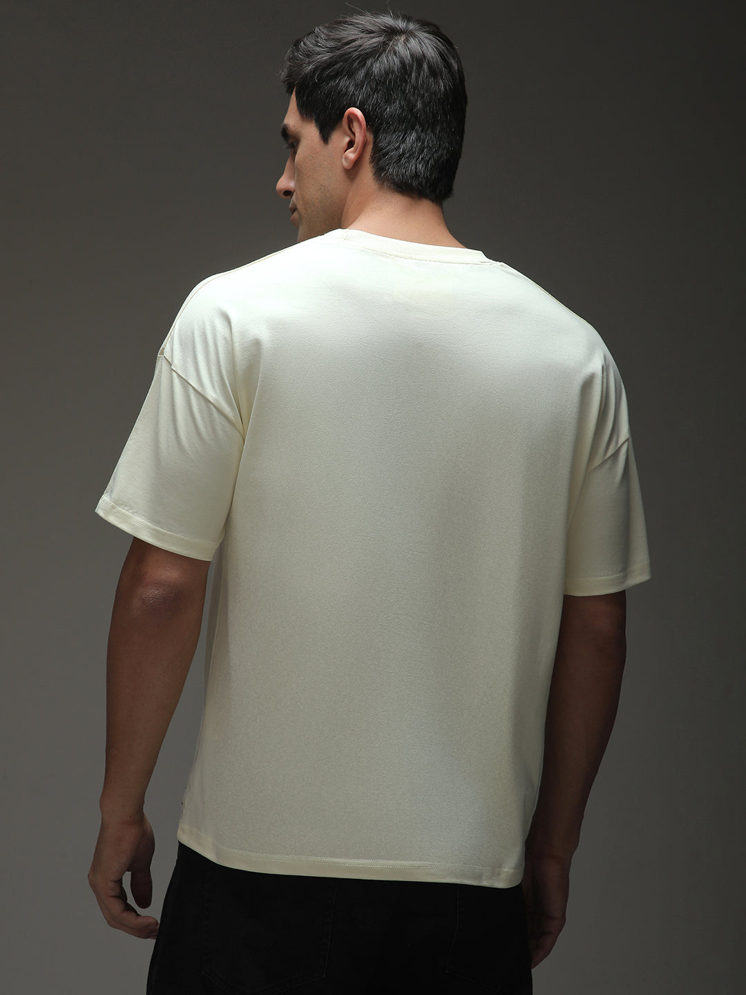 Mens Half Sleeve Drop Shoulder Printed Oversized Fit T-Shirts