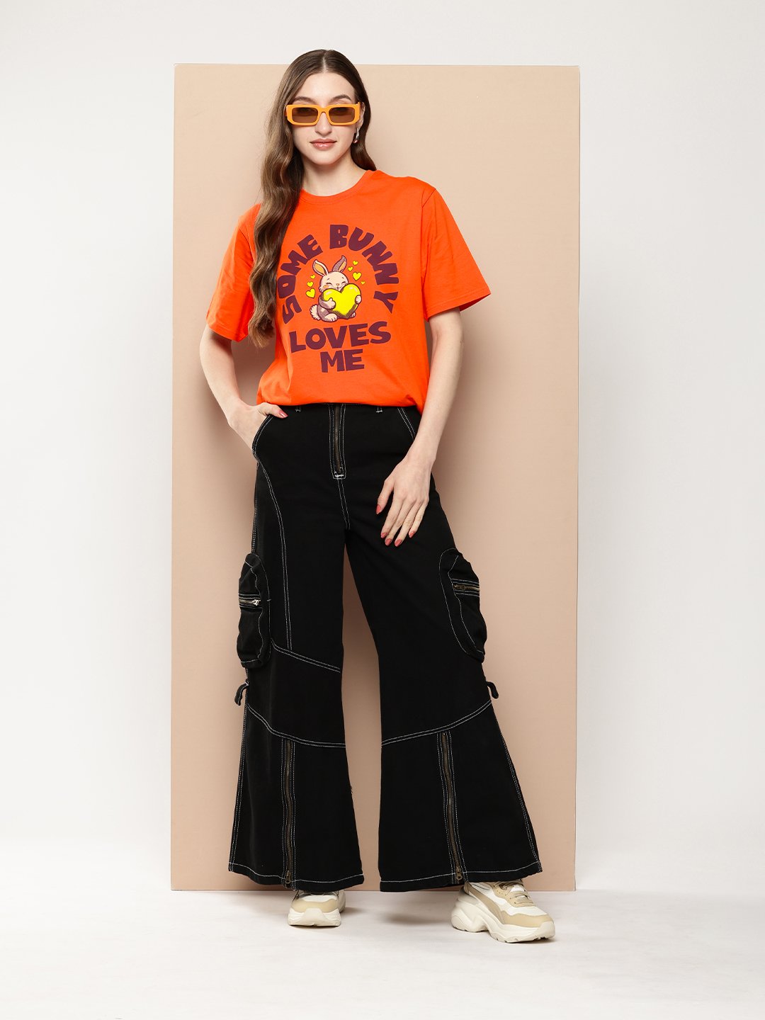 Womens Half Sleeve Round Neck Oversized Fit T-Shirts