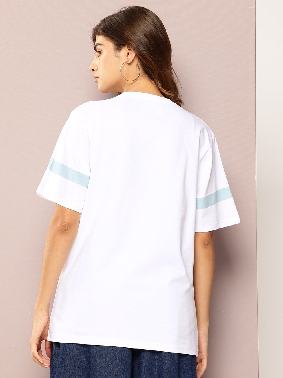 Womens Short Sleeve Printed Oversized Fit Tshirt