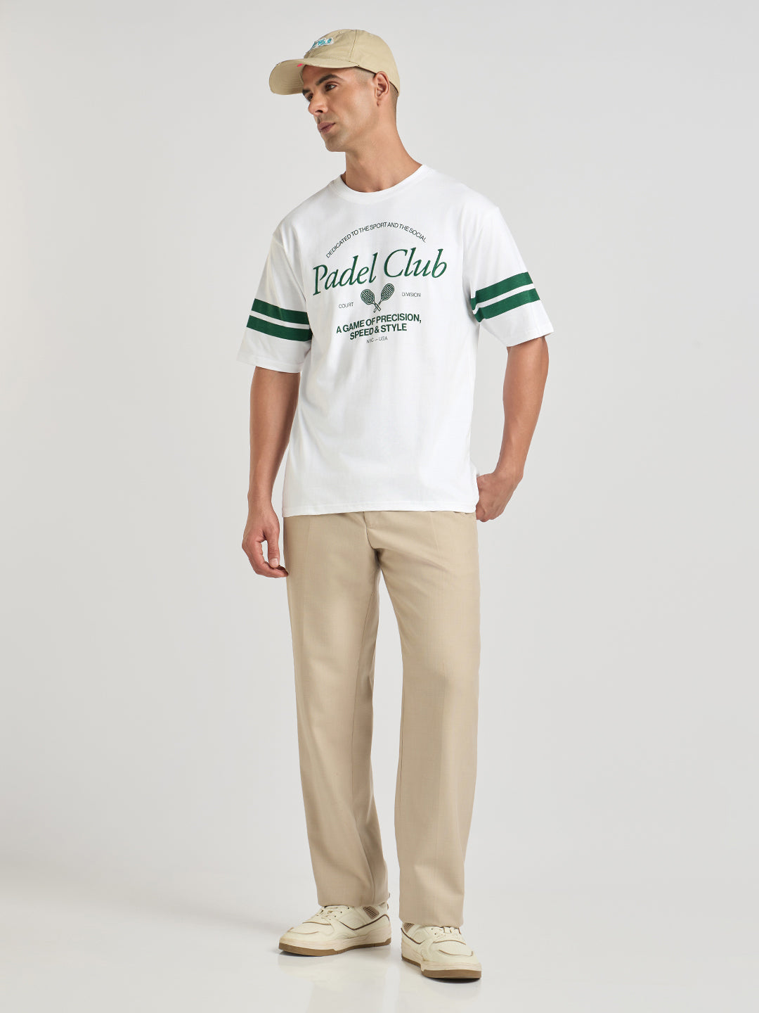 Mens Printed Oversized Half Sleeve Round Neck Tshirt