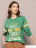 Womens Full Sleeve Round Neck Printed Oversized Fit Tshirts