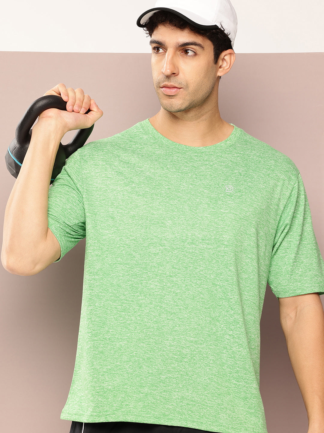 Mens Short Sleeve Round Neck Oversized Polyster Tshirt