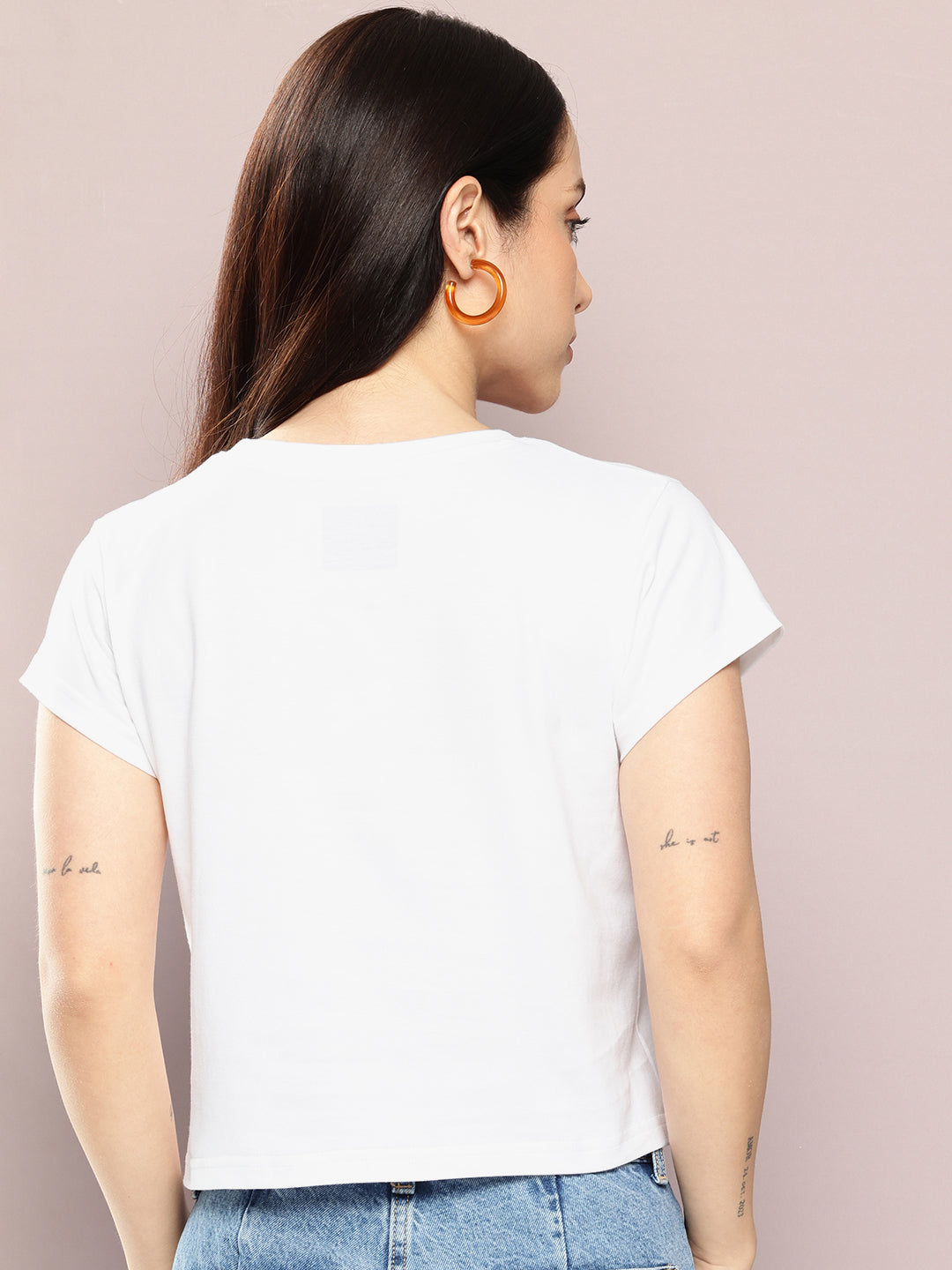 Womens Half Sleeve Round Neck Printed Regular Fit Tshirts