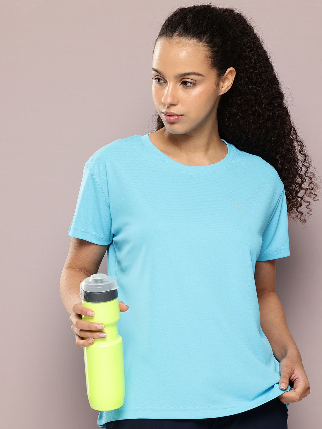 Womens Half Sleeve Round Neck Solid Boxy Fit Tshirts