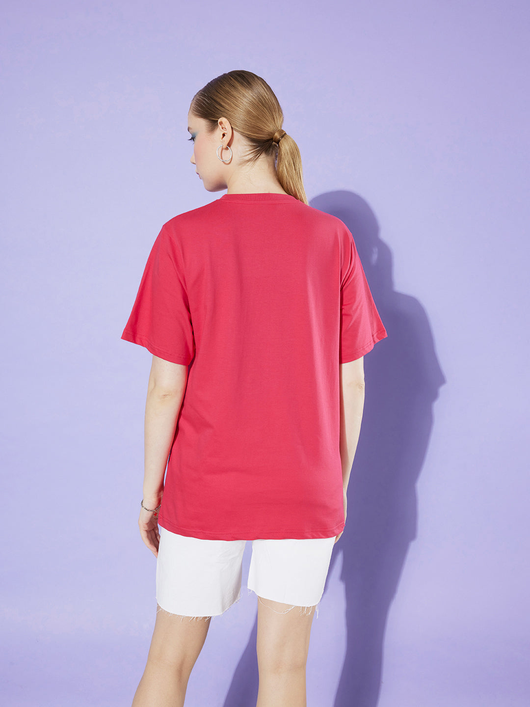 Womens Half Sleeve Round Neck Oversized Fit T-Shirts