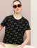 Womens Half Sleeve Round Neck All-Over Printed Boxy Fit Tshirts