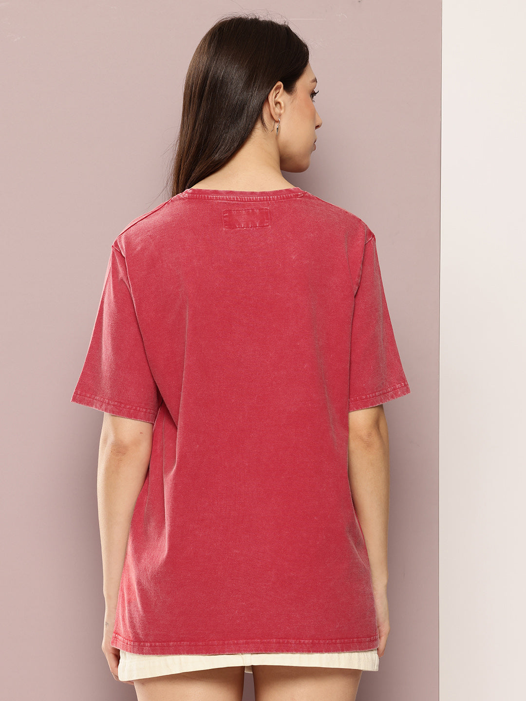 Womens Half Sleeve Round Neck Printed Oversized Fit Tshirts