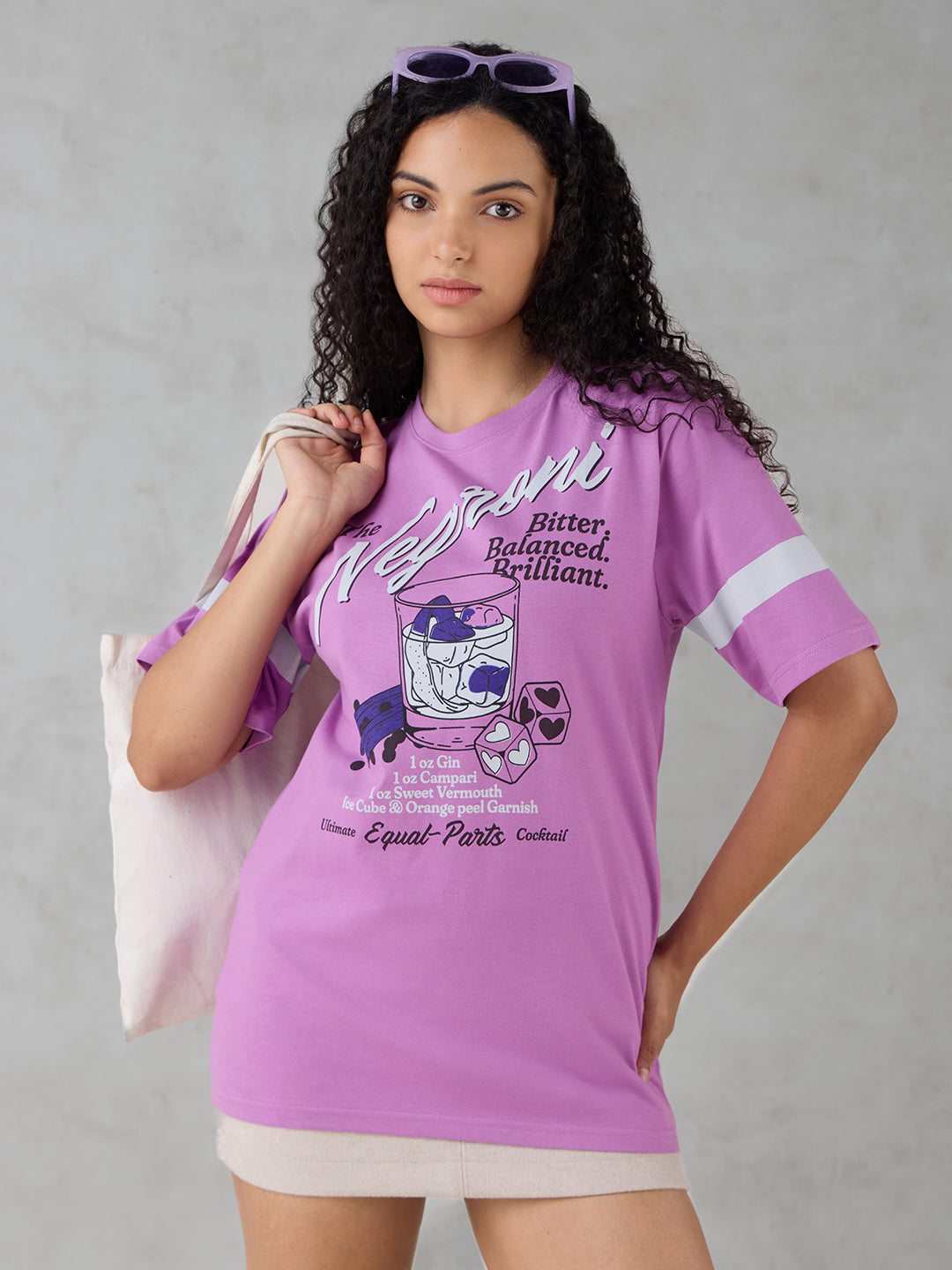 Womens Half Sleeve Printed Oversized Fit Tshirt