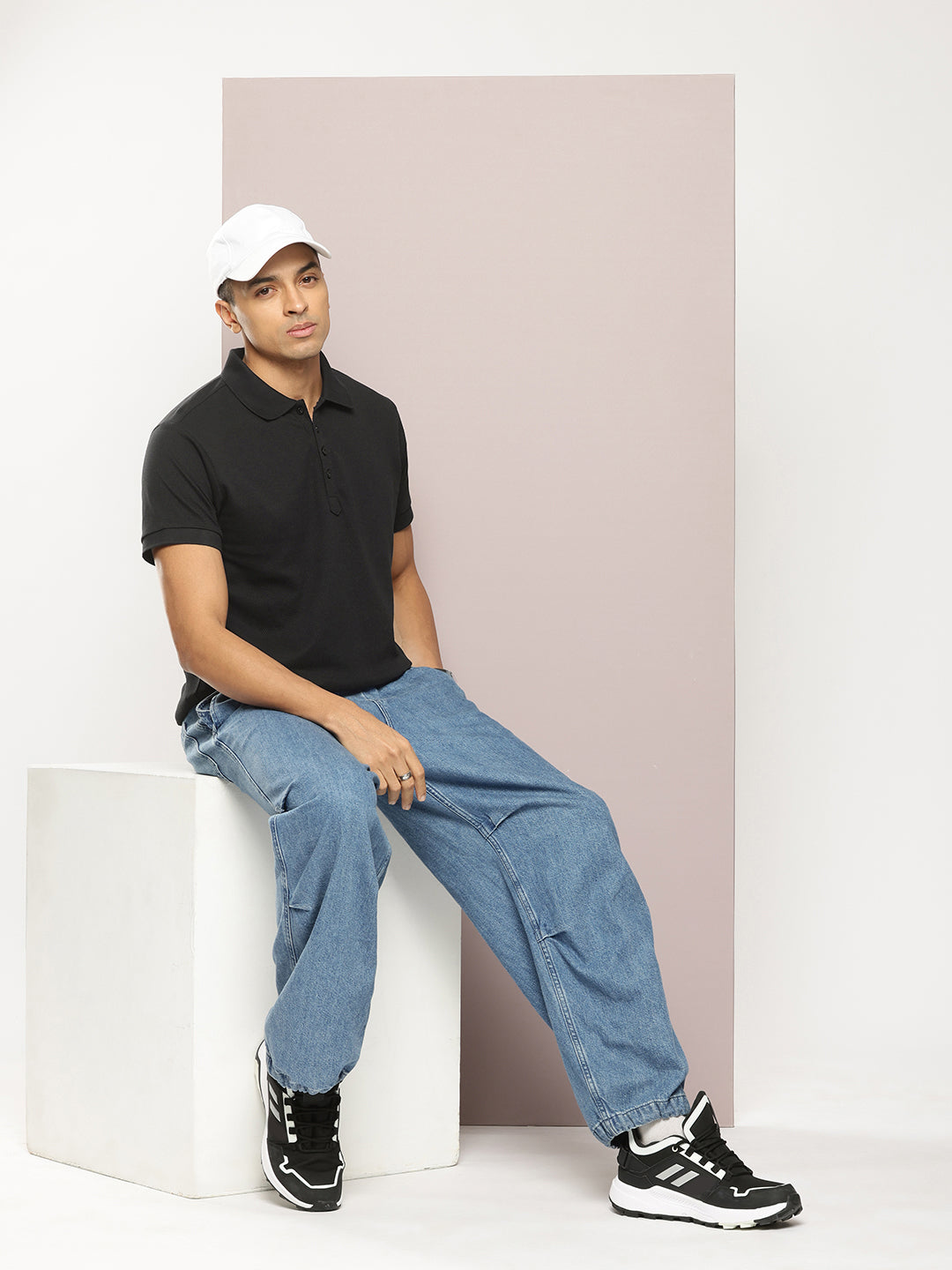 Mens Half Sleeve Polo Neck Solid Regular Fit Tshirts