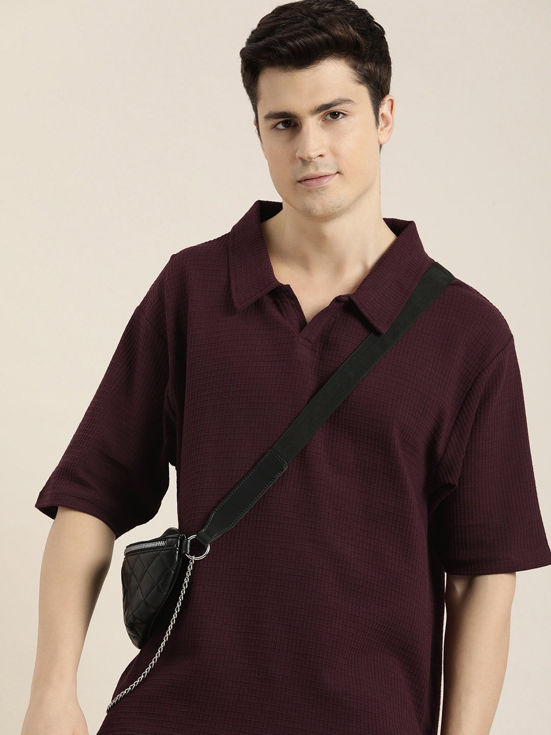 Mens Short Sleeve Polo Oversized Fit Polo T-Shirt