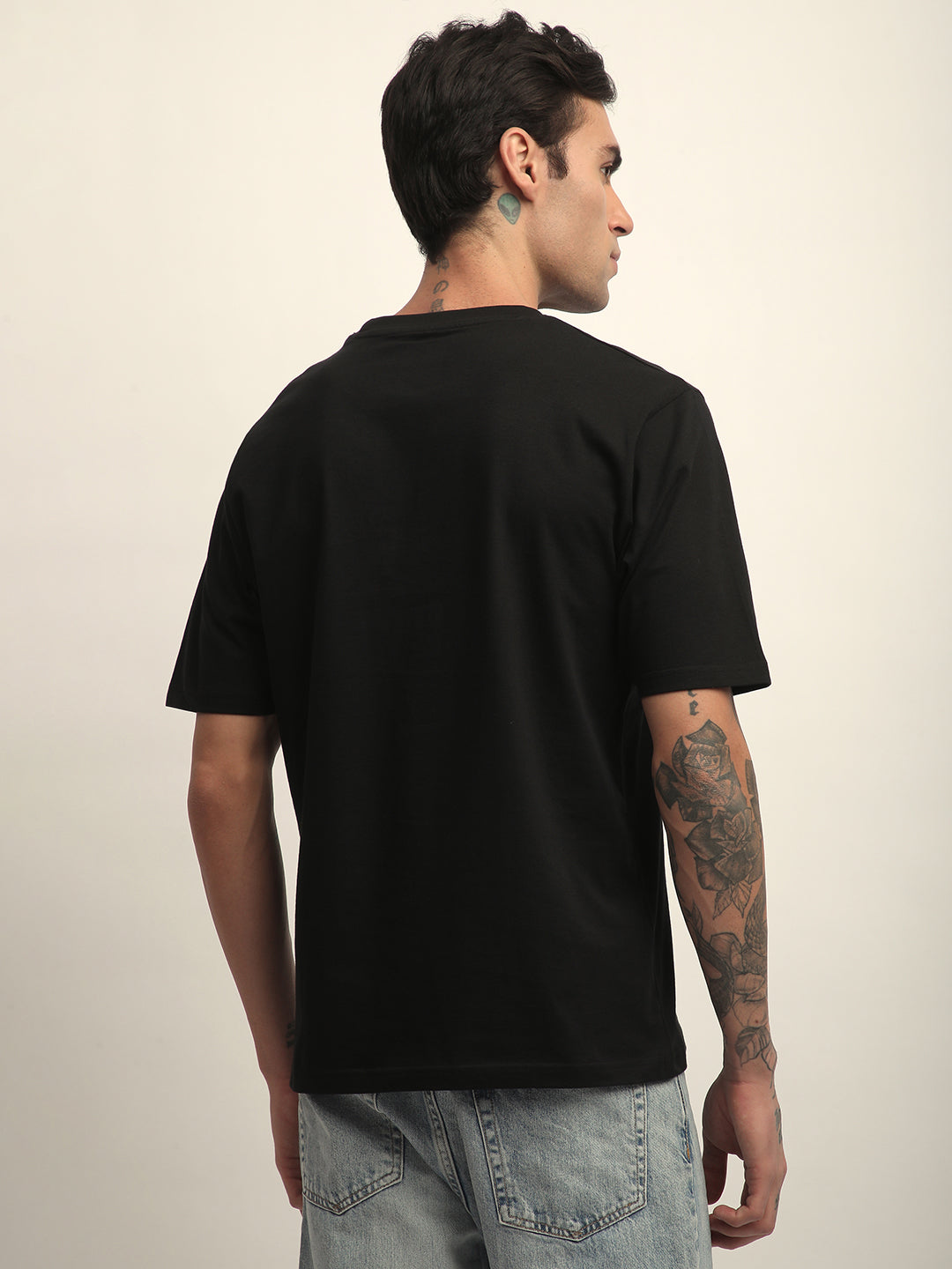 Mens Half Sleeve Round Neck Printed Oversized Fit Tshirts