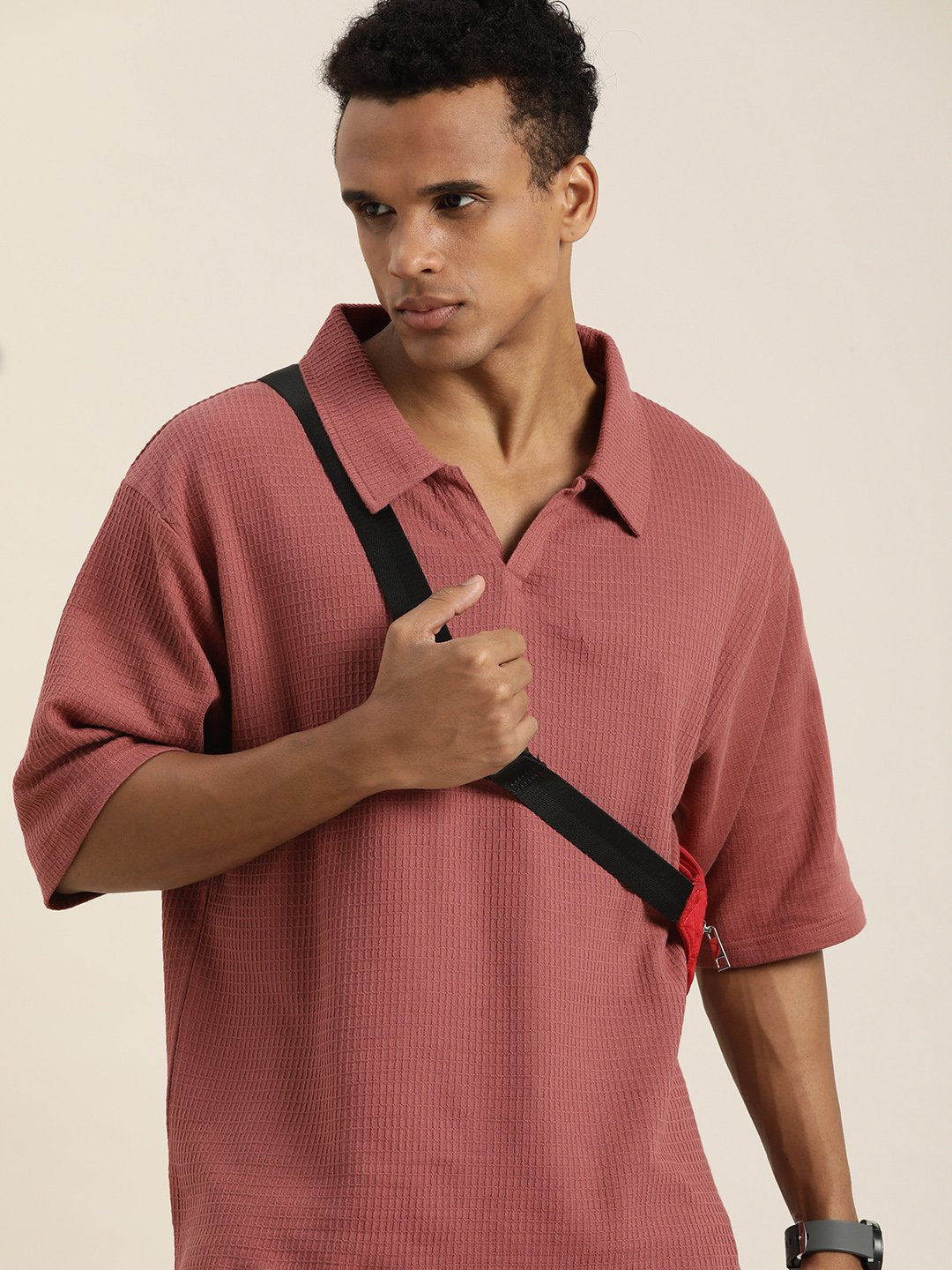 Mens Half Sleeve Oversized Fit Polo T-Shirts