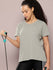 Womens Half Sleeve Round Neck Solid Boxy Fit Tshirts