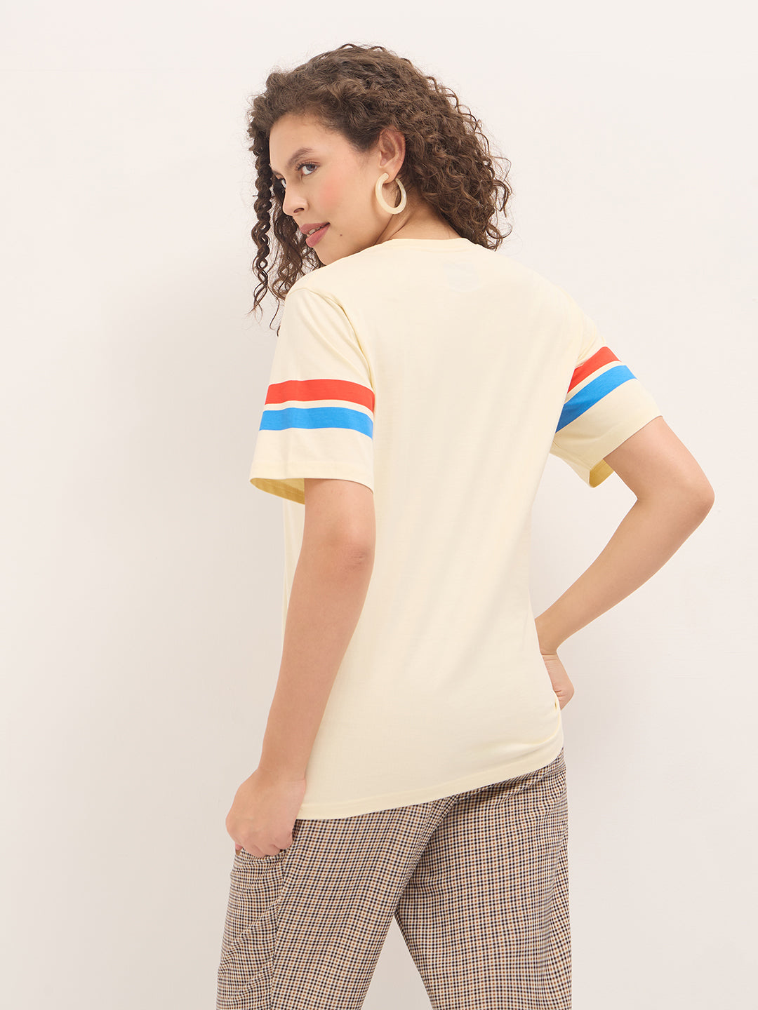Womens Half Sleeve Round Neck Printed Oversized Fit Tshirts