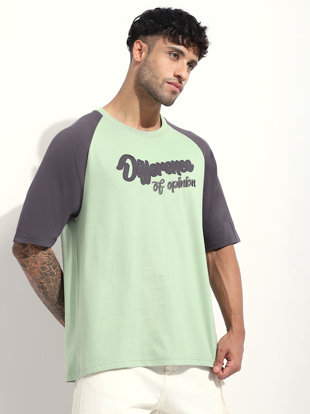 Mens Half Sleeve Round Neck Printed Oversized Fit Tshirts