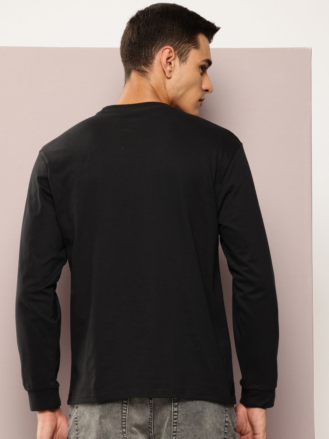 Mens Full Sleeve Round Neck Printed Oversized Fit Tshirts