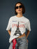 Womens Short Sleeve Printed Oversized Fit Tshirt 