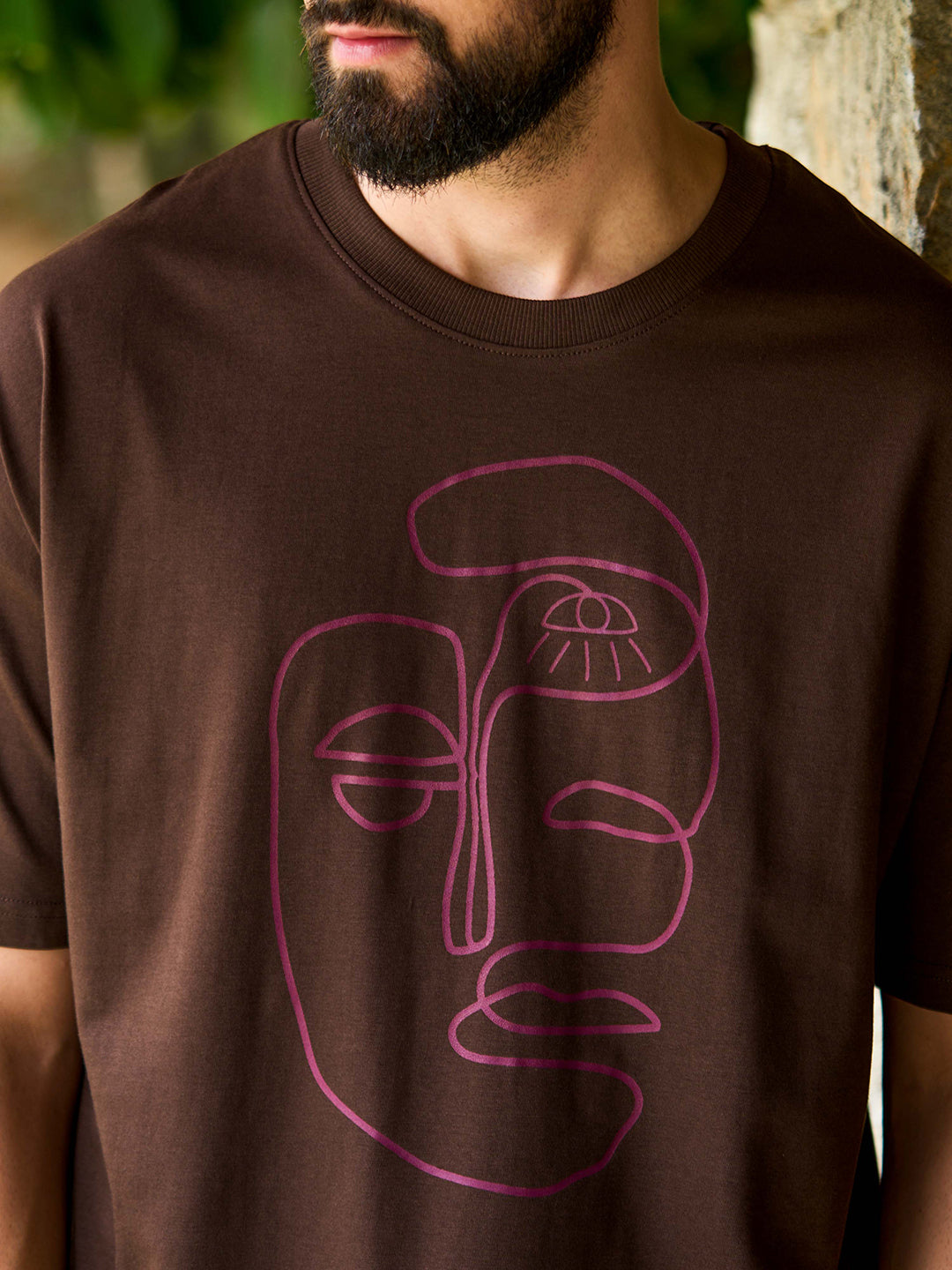 Mens Half Sleeve Drop Shoulder Printed Oversized Fit T-Shirts