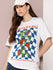 Womens Half Sleeve Round Neck Printed Oversized Fit Tshirts