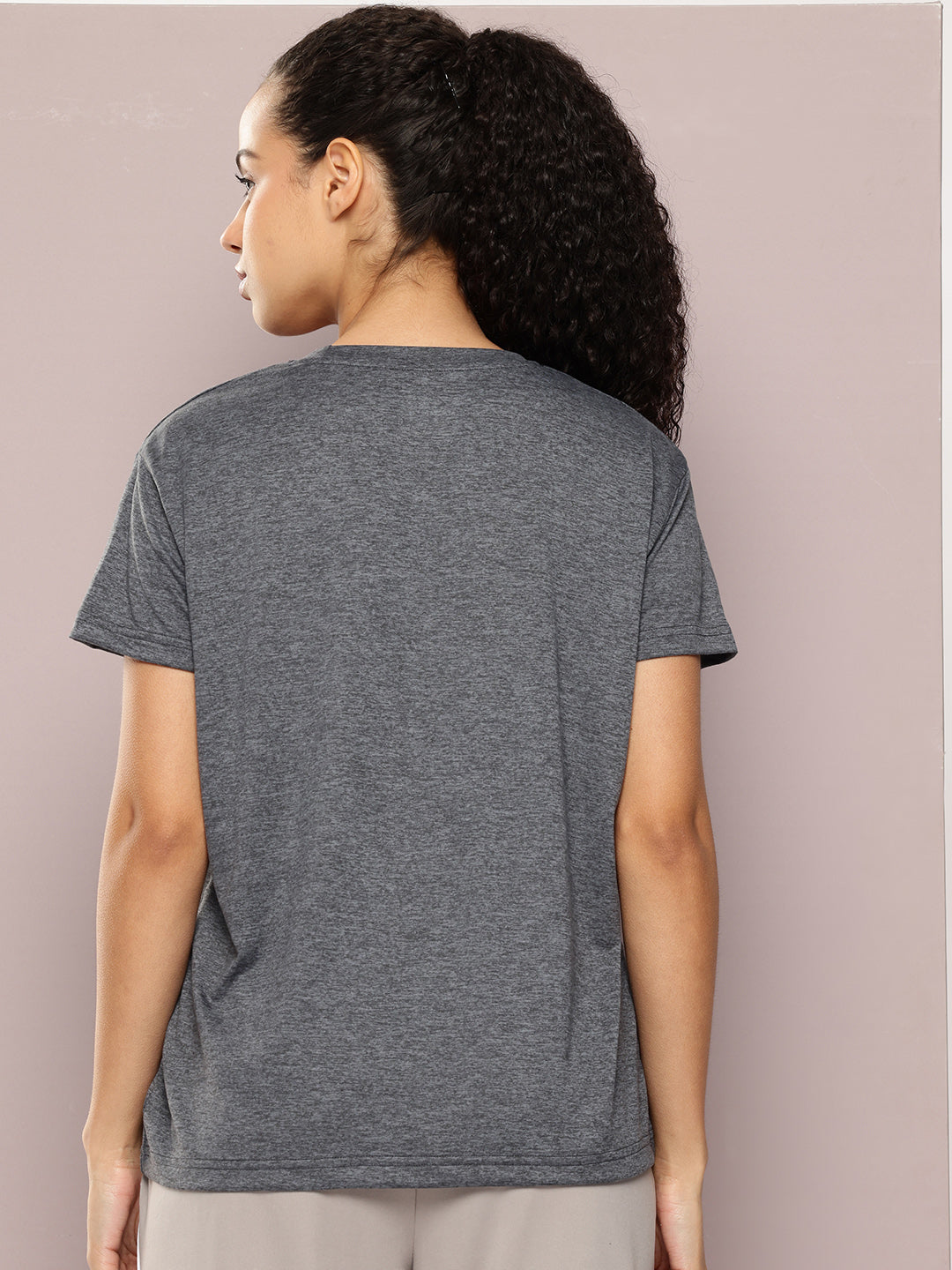 Womens Half Sleeve Round Neck Solid Boxy Fit Tshirts