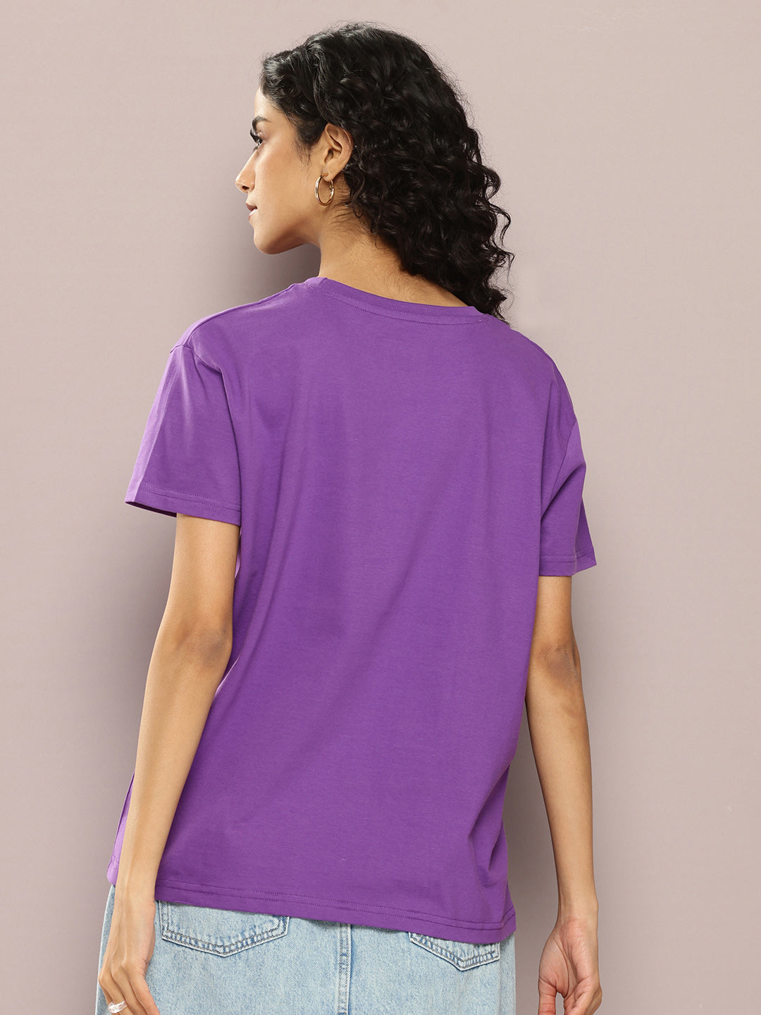 Womens Half Sleeve Round Neck Printed Boxy Fit Tshirts