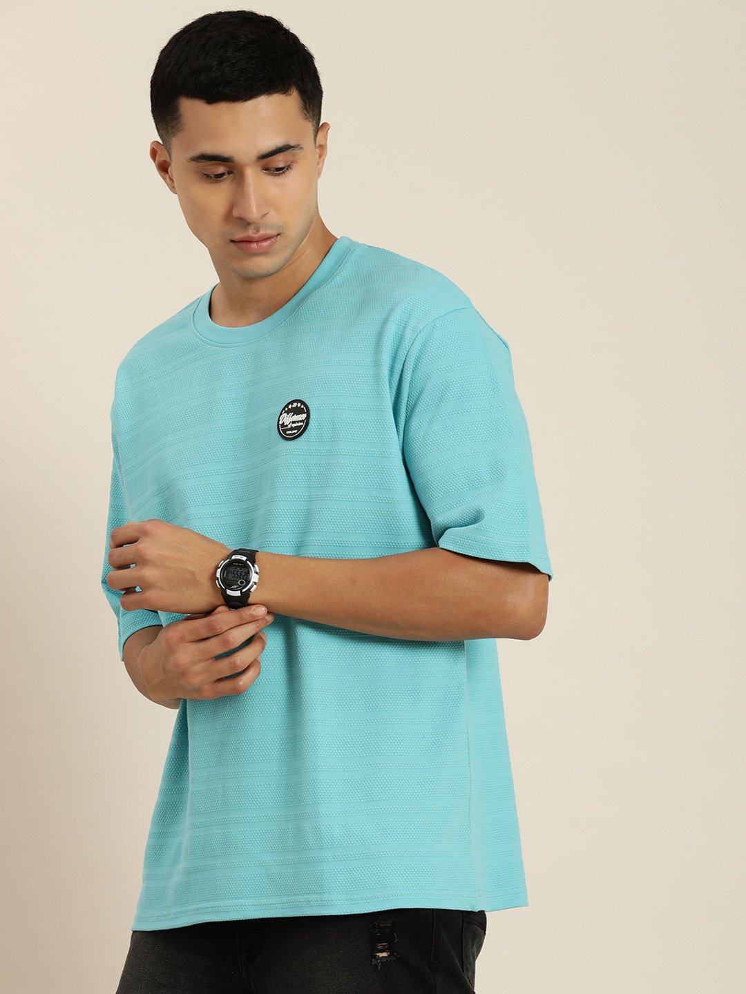 Mens Half Sleeve Round Neck Oversized Fit T-Shirts