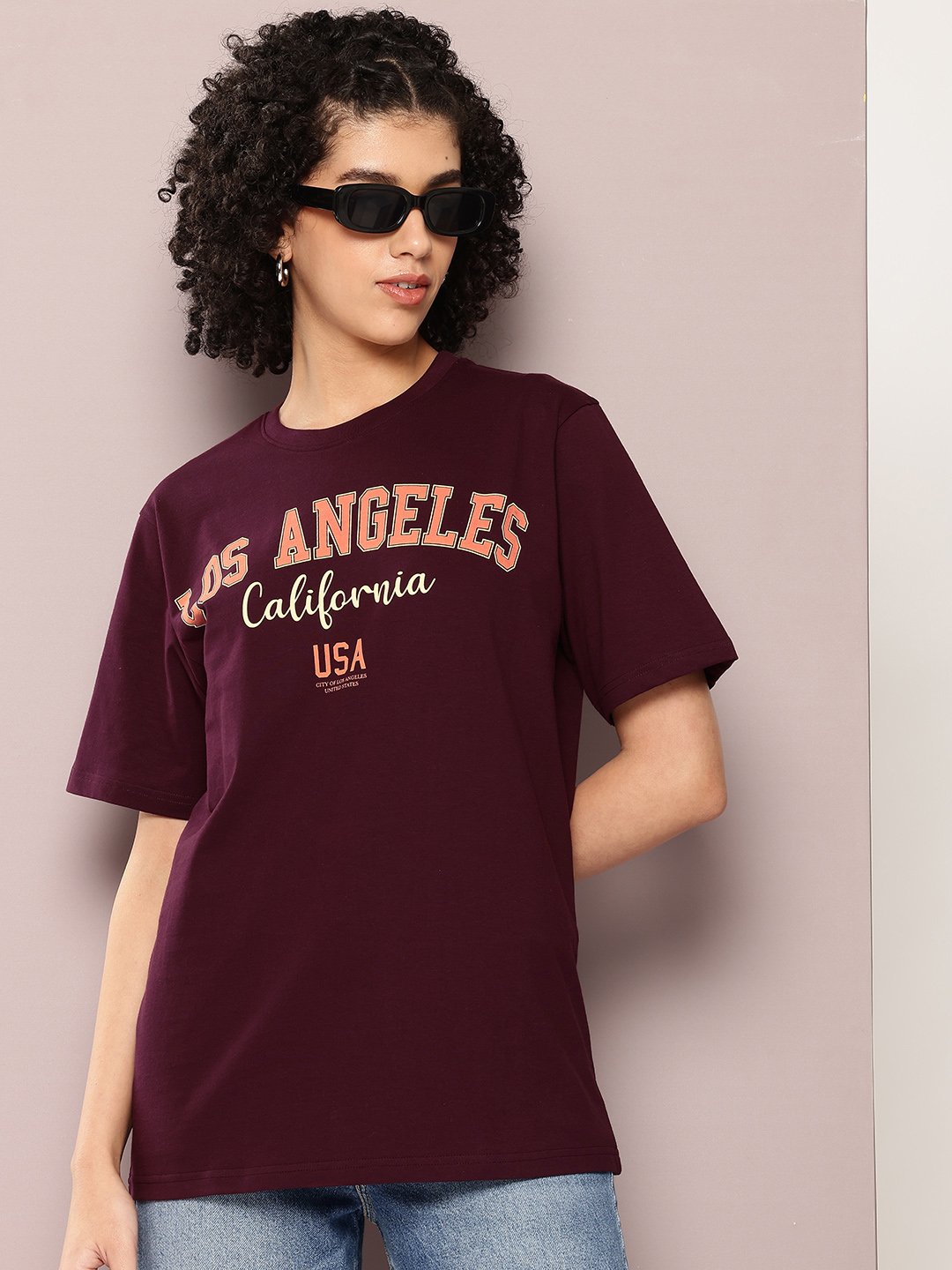 Womens Half Sleeve Round Neck Oversized Fit T-Shirts