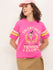 Womens Half Sleeve Round Neck Printed Oversized Fit Tshirts