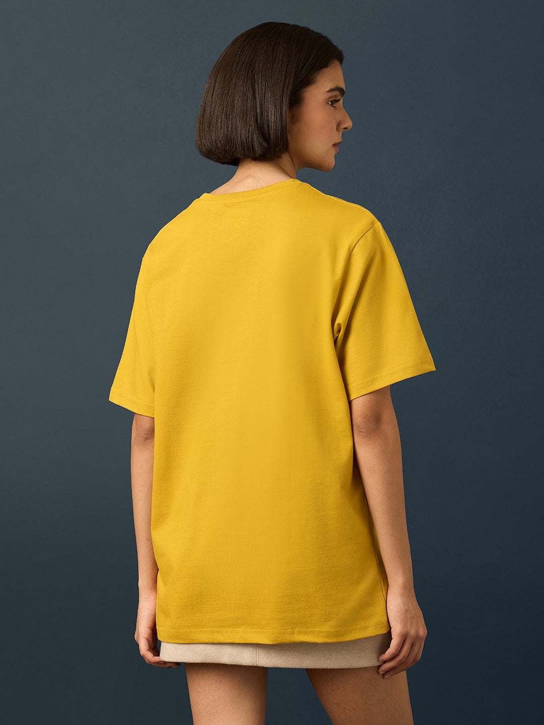 Womens Short Sleeve Printed Oversized Fit Tshirt 