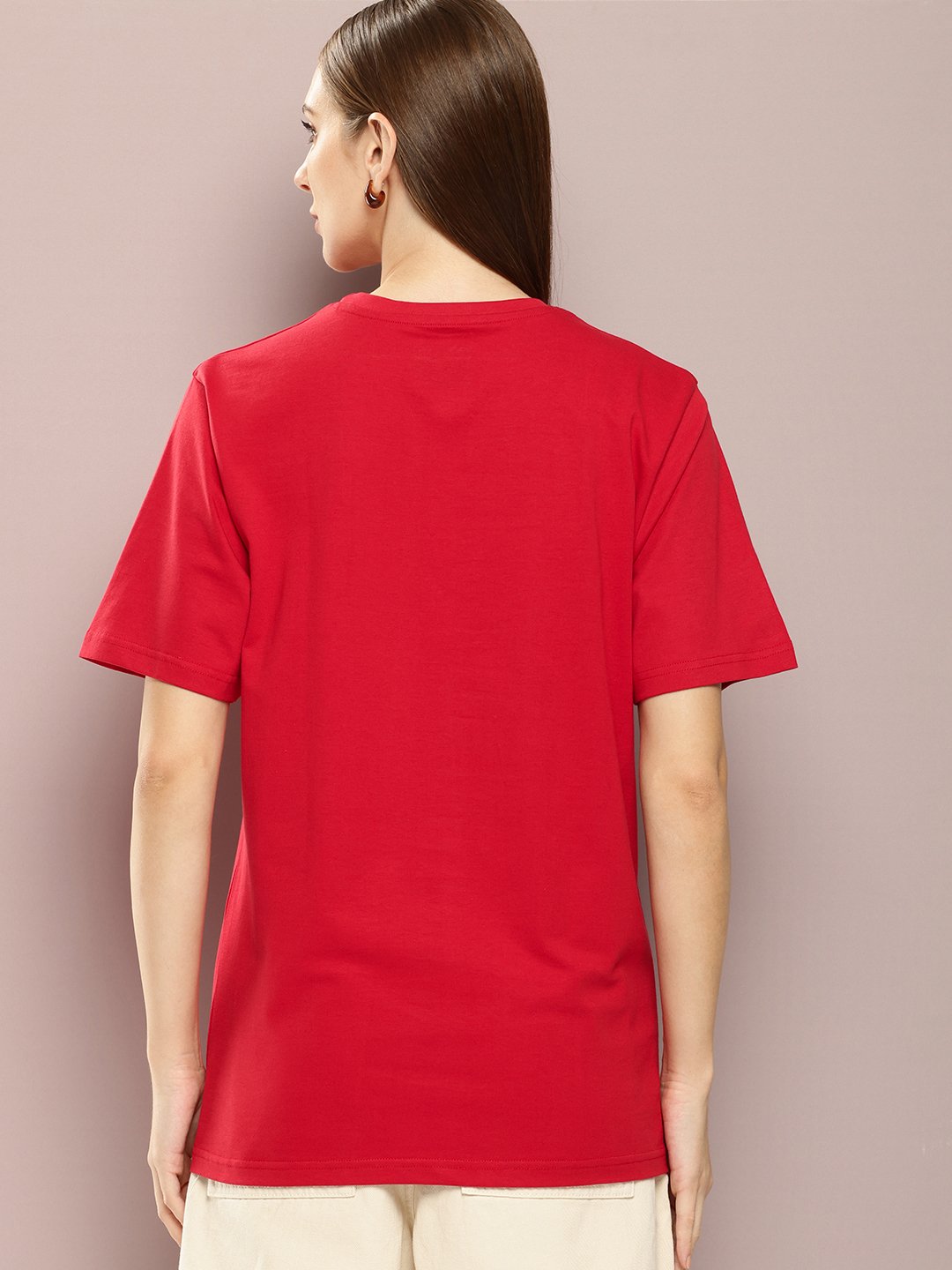 Womens Half Sleeve Round Neck Oversized Fit T-Shirts