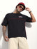 Mens Half Sleeve Round Neck Embroidered Oversized Fit Tshirts