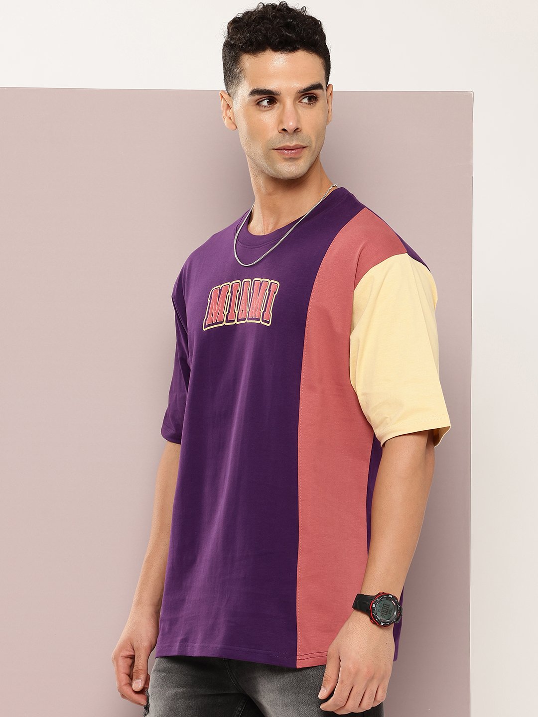 Mens Half Sleeve Round Neck Oversized Fit T-Shirts