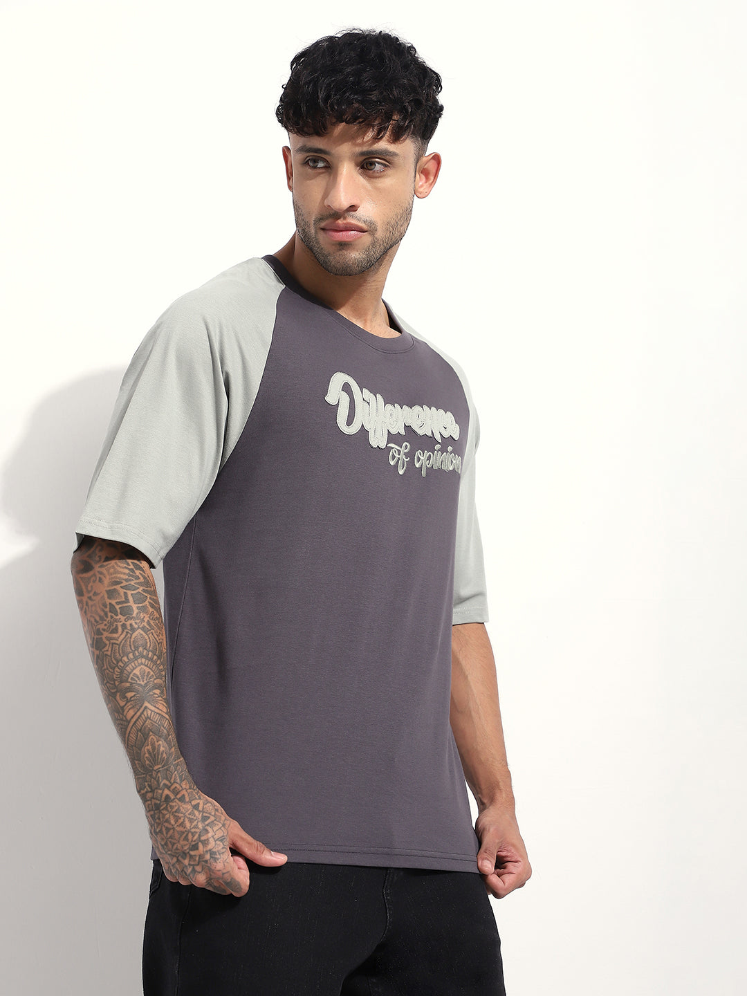 Mens Half Sleeve Round Neck Printed Oversized Fit Tshirts